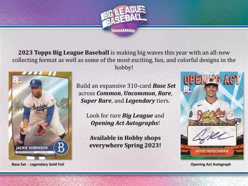 Vista 2 de Caja de pasatiempos de béisbol de Topps Big League 2023 (18 paquetes/8 tarjetas) - GotBaseballCards