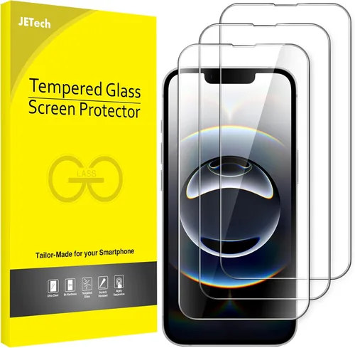Vista 9 de JETech - Protector de pantalla para iPhone 15 de 6.1 pulgadas, película de vidrio templado con herramienta de fácil instalación, compatible