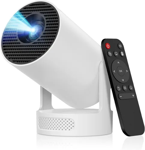 Vista 7 de 【1080P nativo y enfoque automático】Mini proyector inteligente con WiFi y Bluetooth, 500ANSI, corrección trapezoidal automática, compatible