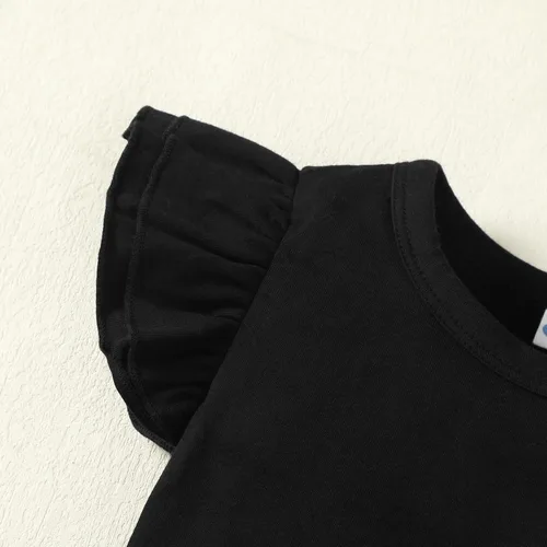 Vista 5 de Magic Park 0-24M Mameluco para bebé niña, traje de una pieza para bebé niña de color sólido, camiseta con volantes para niña, camiseta para bautizo