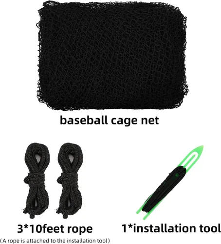 Vista 5 de amazgolf Various Size Baseball Batting Cage Net Only/Backstop Nets, Baseball Batting Cages/Barrier Net for Backyard, Heavy Duty Hitting Net for