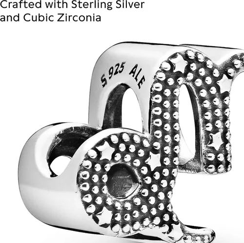 Vista 3 de PANDORA Joyería brillante con circonita cúbica del zodiaco de Capricornio en plata de ley Metal Circonita cúbica