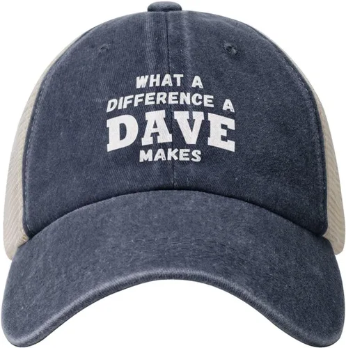 Vista 23 de What A Differences A Dave Makes Hat Gorra de béisbol Sombreros para hombres Sombrero ajustable
