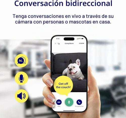 Vista 3 de Cámara de seguridad para el hogar interior Canary View 1080p HD WiFi IP Observación en vivo 24/7, alertas de movimiento, conversación