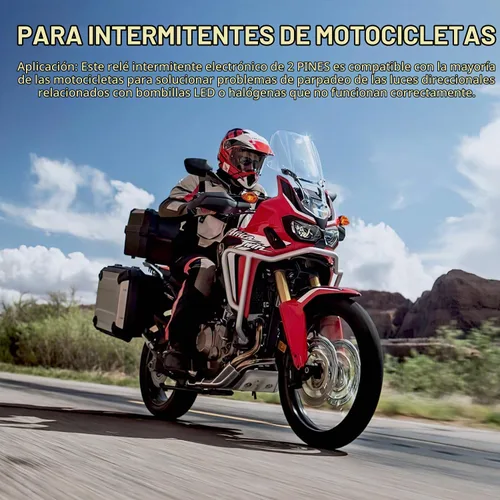Vista 4 de Nilight 4 piezas relé intermitente ajustable de 2 pines, relé intermitente electrónico, 12V, corrige la señal de giro de motocicleta e intermitente