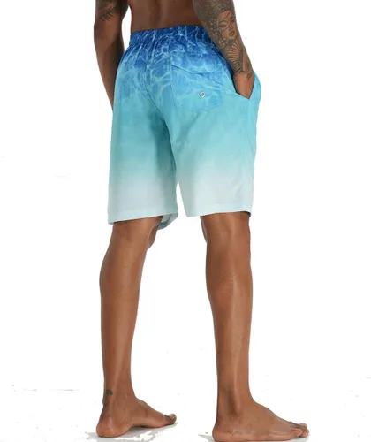 Vista 4 de APTRO Men's Swim Trunks Quick Dry Bathing Suits 9" Mesh Lining Swimsuits Beachwear Board Shorts