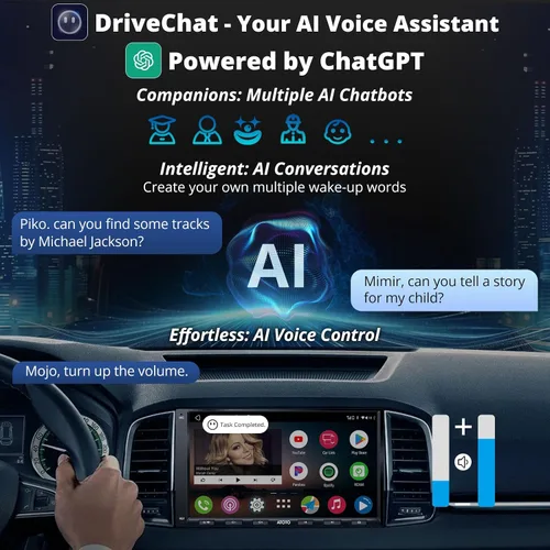 Vista 6 de ATOTO A6PF - Estéreo de coche Android de doble DIN, CarPlay inalámbrico, Android Auto inalámbrico, MirrorLink, navegación en pantalla táctil de 7
