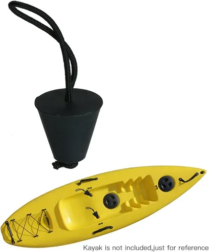 Vista 2 de LIXADA El mejor kit de tapón universal para kayak, kit de tapones de drenaje de canoa con orificios de drenaje de canoa, paquete de 4/6/8 Negro X 4
