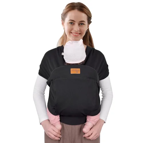 Vista 8 de Fular Portabebés Bandolera, Portabebés para Recién Nacidos y Niños Pequeños, Amigable con la Piel y Suave Envoltura Frontal para Bebés, Regalos