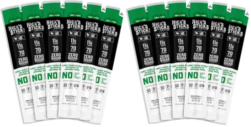 Vista 8 de Nick's Sticks 100% de carne de res alimentada con hierba - sin gluten - aprobados para paleo, keto, whole30 - sin azúcar, soya, antibióticos u