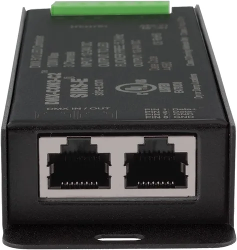 Vista 2 de SIRS-E DMX-CON3-C2 Decodificador LED Controlador RGB de 3 canales, 12-24V DC, 100W, UL Clase 2