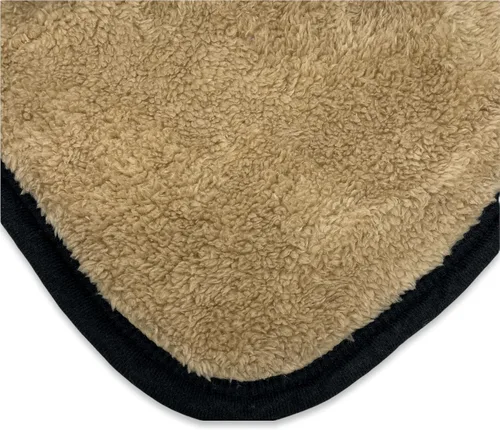 Vista 4 de Southwest Design - Manta con forro de sherpa de 50 x 60 pulgadas (azul_beige)