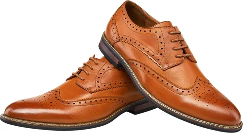 Vista 8 de Jousen Men's Dress Shoes Classic Mens Oxfords Formal Business Shoes Modern Derby Oxford