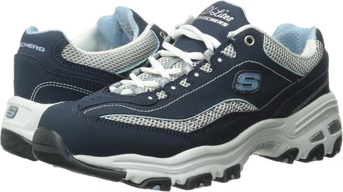 Vista 7 de Skechers D'Lites-Life Saver - Tenis de espuma viscoelástica con cordones para mujer