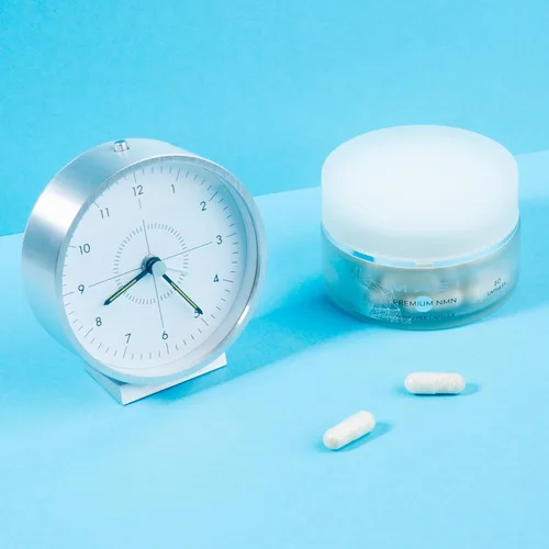 Vista 5 de Suplemento NMN NMN extraordinario de 500 mg por cápsula Soporte avanzado de NAD+ Vegano, fabricado en Alemania, probado en Suiza Promueve