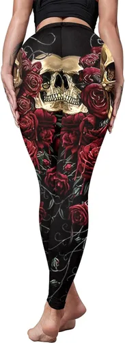 Vista 5 de Pantalones de impresión digital para mujer, mallas elásticas en el tobillo