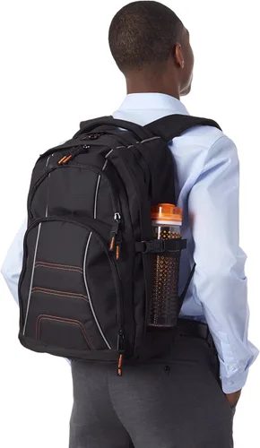 Vista 6 de Amazon Basics Mochila para laptop que se ajusta a laptops de hasta 17 pulgadas, negro