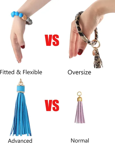 Vista 6 de BVGA Pulsera llavero de pulsera de silicona para mujer