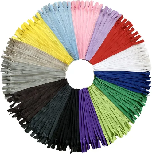 Vista 14 de DOITEM - Cremalleras invisibles para costura, 45 unidades de 10 pulgadas, cremalleras invisibles de nailon multicolor para coser y manualidades, 15