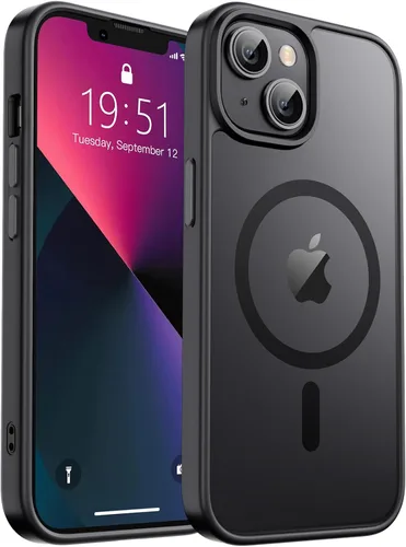 Vista 242 de zapica Funda magnética para iPhone Air, con protector de pantalla de vidrio templado, compatible con MagSafe, translúcida mate, a prueba de golpes