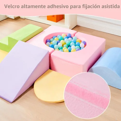 Vista 9 de IFNOW Juguetes de Escalada para Niños Pequeños de Interiores, Juego de 7 Piezas de Bloques de Escalada de Espuma para Niños Pequeños, Escalada
