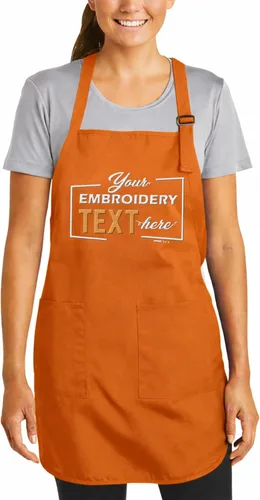 Vista 7 de TEEAMORE Delantales bordados personalizados para mujeres y hombres, añade tu texto de chef para parrilla de cocina, delantal personalizado