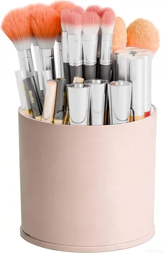 Vista 8 de Yieach Rotating Acrylic Makeup Brush Holder for Vanity,Bathroom Countertop,Round Makeup Brushes Organizer,Spinning Cosmetic Brushes Holder,Make up