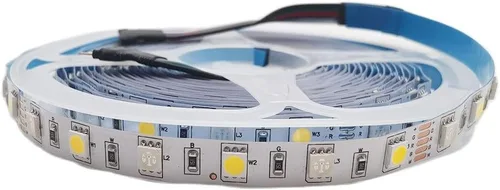 Vista 6 de 5050 RGBW RGB+blanco frío (6000K-7000K) 150RGB+150White LED 16.4 ft 16.4ft 60LEDs/m Cinta LED multicolor IP65 revestimiento de silicona impermeable