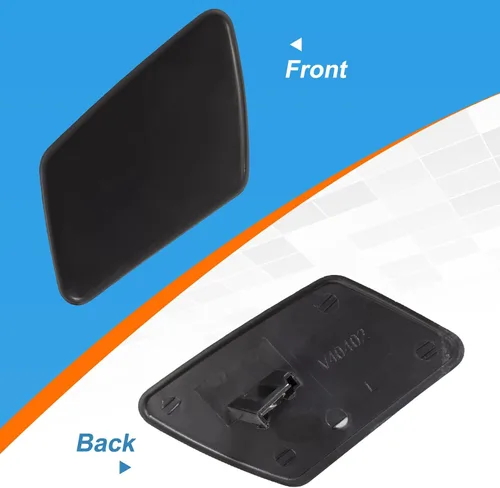 Vista 5 de Tapa de boquilla para limpiaparabrisas delantero para Volvo S40 V50 2005 2006 2007 39991798 39991799 (negro, lado izquierdo del conductor)