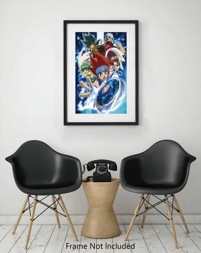 Vista 5 de Christ-EZ Anime Cartoons Beyblade Metal Fusion Cool Wall Decor Art Print Poster para la estética de la habitación - Póster mate sin marco regalo
