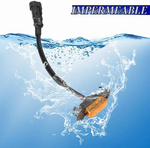 Vista 4 de 4 luces LED para parrilla, luces LED ámbar brillante para parrilla con arnés de cableado, lámparas de rejilla frontal impermeables, lámparas