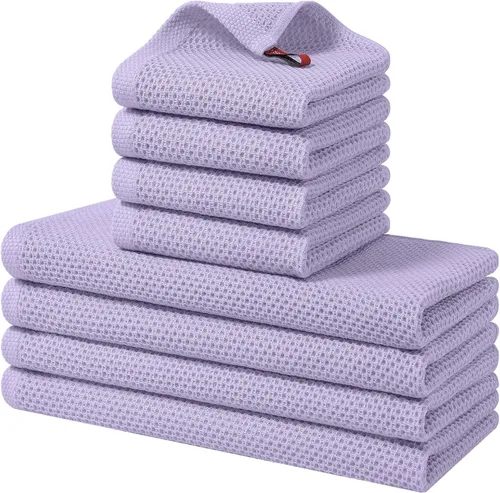 Vista 38 de Homaxy Juego de toallas y paños de cocina 100% algodón, 30 x 30 centímetros y 33 x 71 centímetros, juego de 8 toallas de cocina ultra suaves