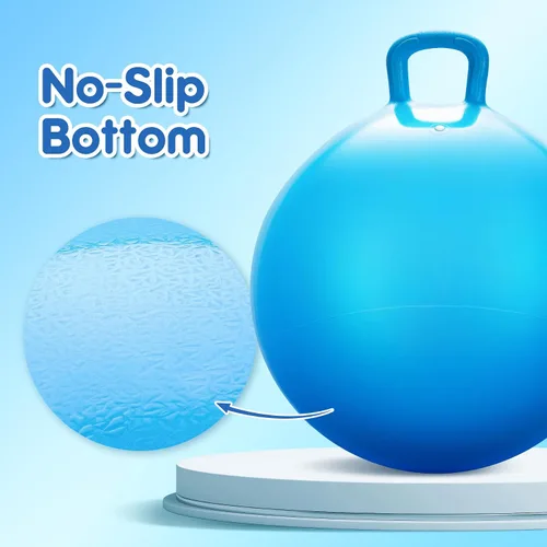 Vista 5 de PlayZap Pelotas Saltarinas para Niños de 3-8 Años, Pelota Rebotante de 18 Pulgadas con Asa, Saltarina Inflable de 18", Juguetes de Salto de 45cm