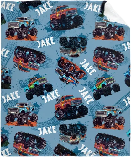 Vista 30 de Manta de bebé con texto en inglés «Just A Boy Who Loves Trucks» para niños y niñas, manta súper suave para envolver al recién nacido, acogedora
