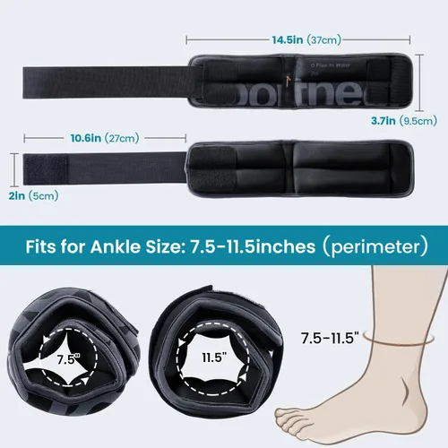 Vista 4 de Sportneer Ankle Weights for Men Women Strength Training, 4/10 lbs Pair Leg Weights Set Comfortable and Soft Perfect for Dancing Running Walking