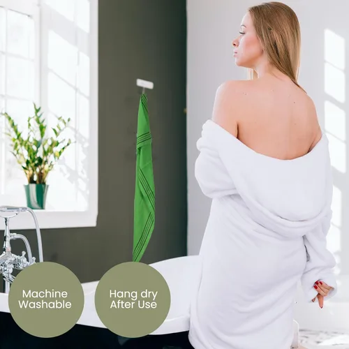 Vista 7 de etreetowel Tamaño Extra Grande 35.4" x 11" (2 PCs) Paños de Baño Exfoliantes Asiáticos Coreanos Manopla Exfoliante para Cuerpo y Espalda Guante Paño
