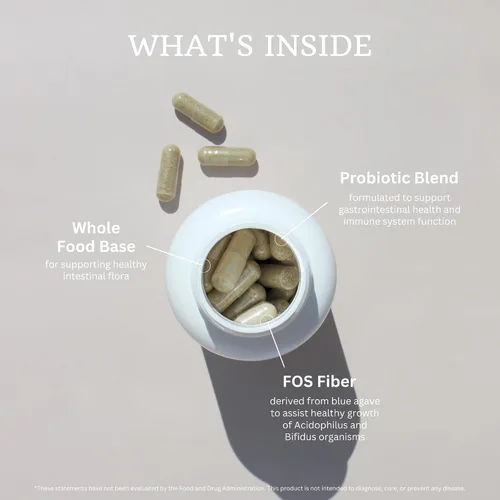 Vista 3 de VTC VitaTradingCo. Probiotic Gut Defense Probióticos y prebióticos para la salud intestinal y la digestión 1 mil millones de UFC con base