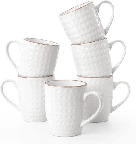 Vista 27 de famiware Venus - Tazas de café para 4, juego de tazas de 12 onzas, taza para beber con asa para café, té, cacao, leche, carbón