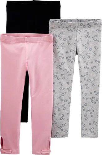 Vista 9 de Simple Joys by Carter's Paquete de 3 leggings para niña