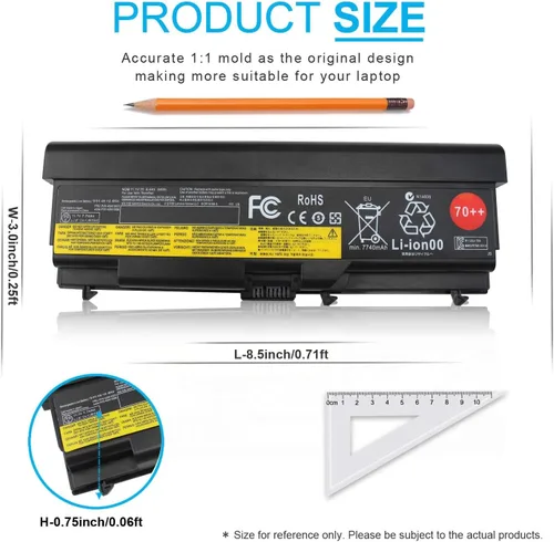 Vista 3 de 70++ 9 celdas 11.1V 94Wh batería 0A36303 compatible con Lenovo ThinkPad T430 T430i T410 T420 T420i T510 T520 T530 L412 L420 L430 L512 L520 L530 W510