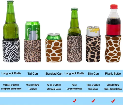 Vista 4 de Enfriador de latas delgado de neopreno de tela de terciopelo suave, fundas delgadas para latas de bebidas de 12 onzas para niñas, bodas, despedidas