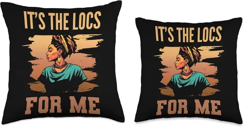 Vista 3 de Locs Afro Dreadlocks Love Natural Beauty Hair It's the Locs for Me Afro Hair - Almohada negra americana africana, 16 x 16 pulgadas, multicolor