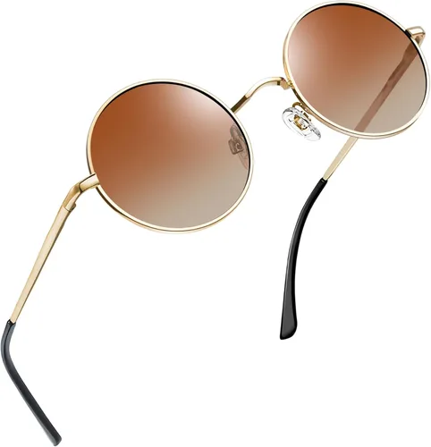 Vista 36 de Joopin Gafas de sol redondas pequeñas Hippie Circle Teashades Traje de protección UV Todo negro