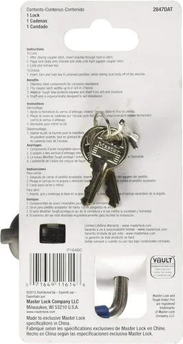 Vista 3 de Master Lock 2847DAT Candado Ajustable de Acero Inoxidable, Paquete de 10