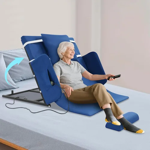 Vista 4 de Respaldo de elevación eléctrico, elevador de respaldo con control remoto para cama, capacidad de 220 libras, colchón de cuña ajustable de 10-80°