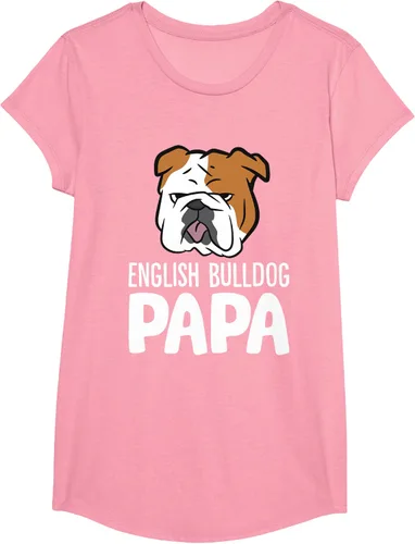 Vista 83 de Camiseta divertida de Bulldog Inglés para papá dueño de perro, Negro