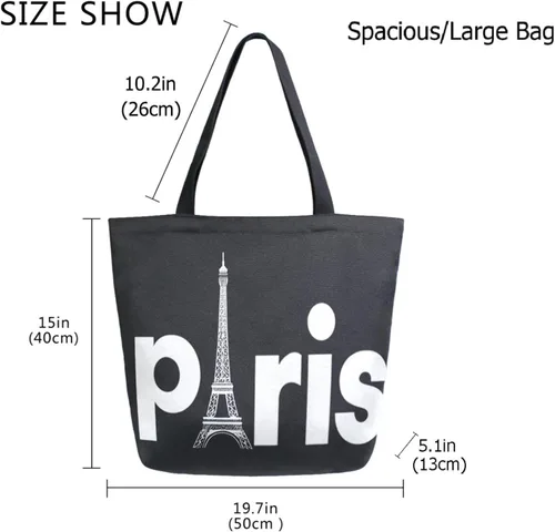 Vista 5 de Chic Funny Cute Pattern Big Handle Extra Large Shoulder Tote Bag for Beach Travel Weekender Gym Grocery Shopping