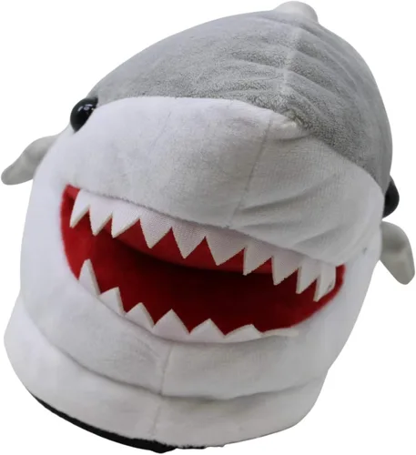 Vista 3 de Chomping Shark - Pantuflas de peluche para adultos