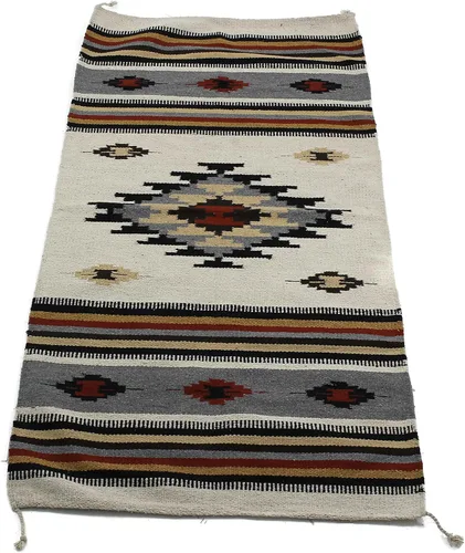 Vista 7 de Alfombra bohemia del suroeste, lavable y bohemio, alfombra occidental, alfombra rústica, para sala de estar, zona exterior, dormitorio, decoración