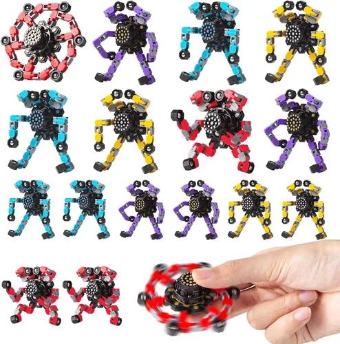 Vista 14 de Gokeey Regalos de Calcetín Navideño para Nietos Fidget Spinners Transformables para Niños y Adultos Alivio del Estrés Juguetes Sensoriales Fidget